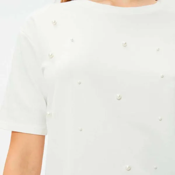 Tricou pentru femei Koton 4SAL10789IK 100% bumbac/ White photo 5