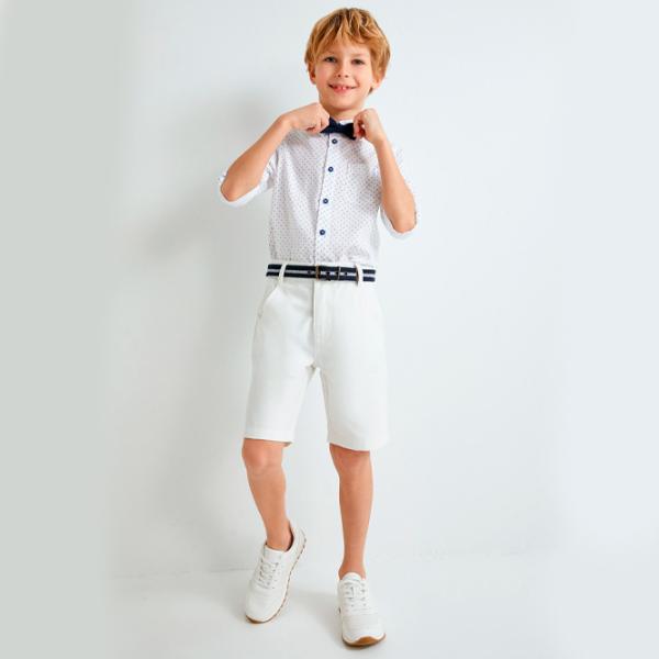 Pantaloni scurți pentru băieți Koton 4SKB40067TW White photo 5