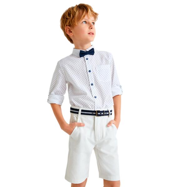 Pantaloni scurți pentru băieți Koton 4SKB40067TW White photo 4 Pantaloni scurți pentru băieți Koton 4SKB40067TW White photo 4