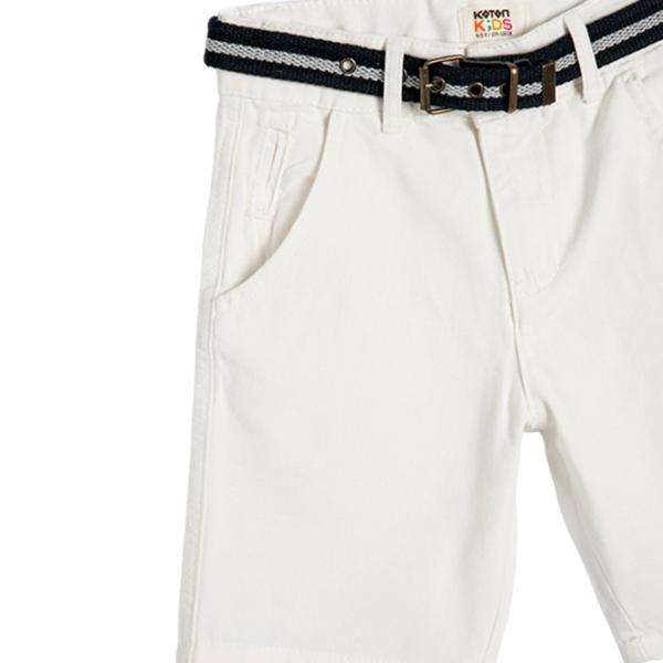 Pantaloni scurți pentru băieți Koton 4SKB40067TW White photo 3 Pantaloni scurți pentru băieți Koton 4SKB40067TW White photo 3