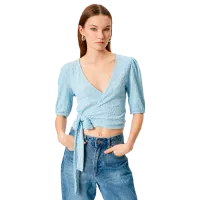 Tricou pentru femei Koton 4SAL10488IK 100% poliester/ Blue