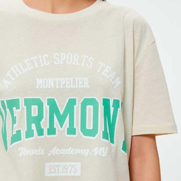 Футболка для женщин Koton 4SAL10614IK 100% хлопок/ Бежевый photo 5