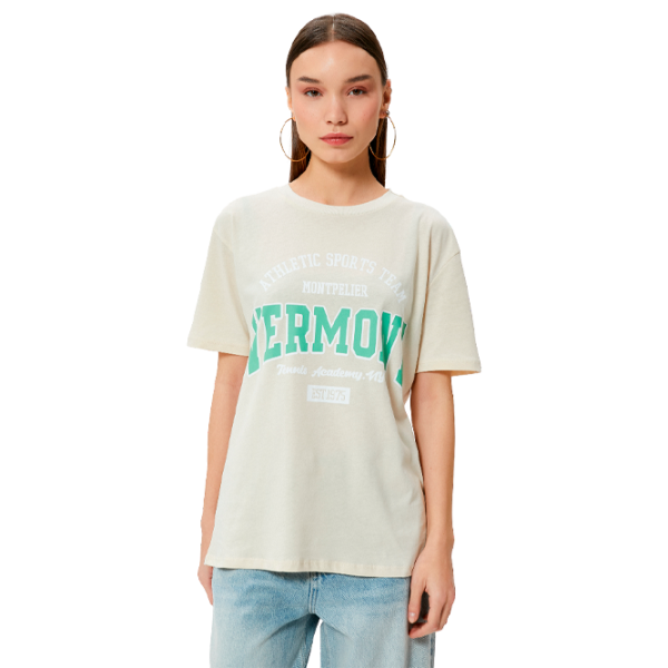 Tricou pentru femei Koton 4SAL10614IK 100% bumbac/ Beige photo 1