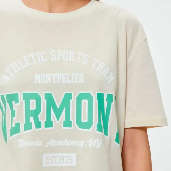 Tricou pentru femei Koton 4SAL10614IK 100% bumbac/ Beige photo 5