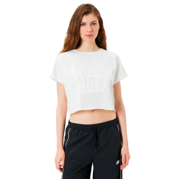 Tricou pentru femei Koton 4SAL10032IK 100% bumbac/ White photo 1