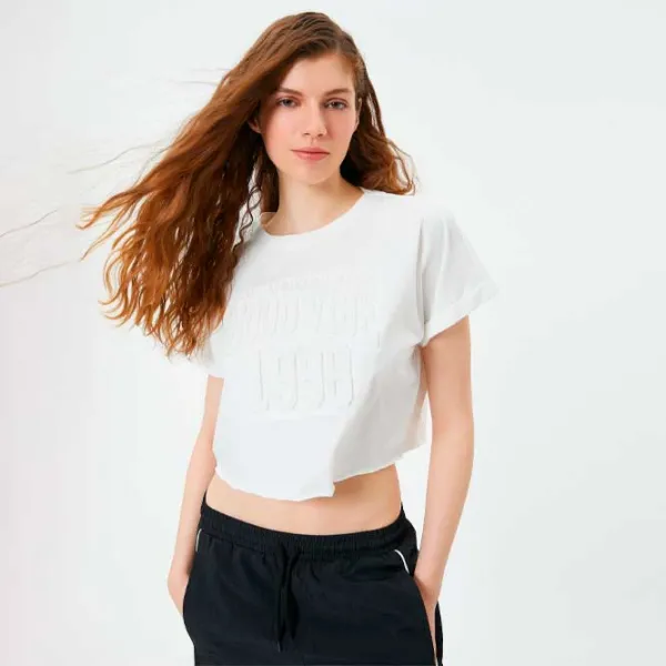 Tricou pentru femei Koton 4SAL10032IK 100% bumbac/ White photo 2