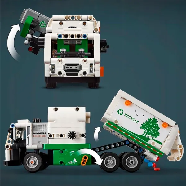 Constructor LEGO Mack LR Electric Garbage Truck Transport/ Multicolor photo 8