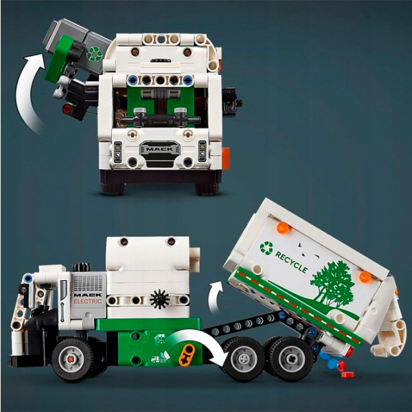 Constructor LEGO Mack LR Electric Garbage Truck Transport/ Multicolor photo 8