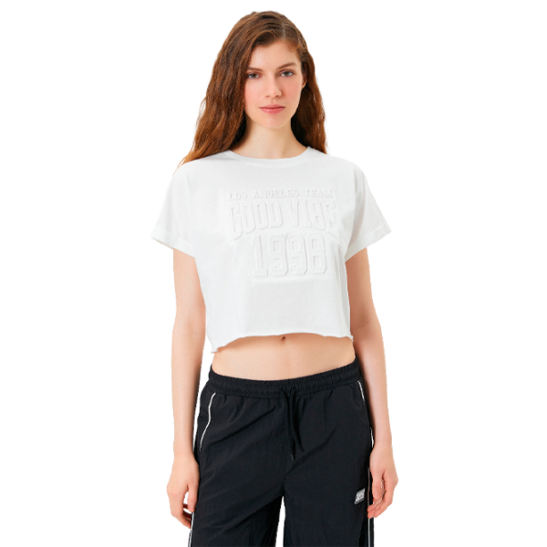 Tricou pentru femei Koton 4SAL10032IK 100% bumbac/ White photo 1