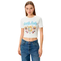 Футболка для женщин Koton 4SAL10167IK 100% хлопок/ Белый