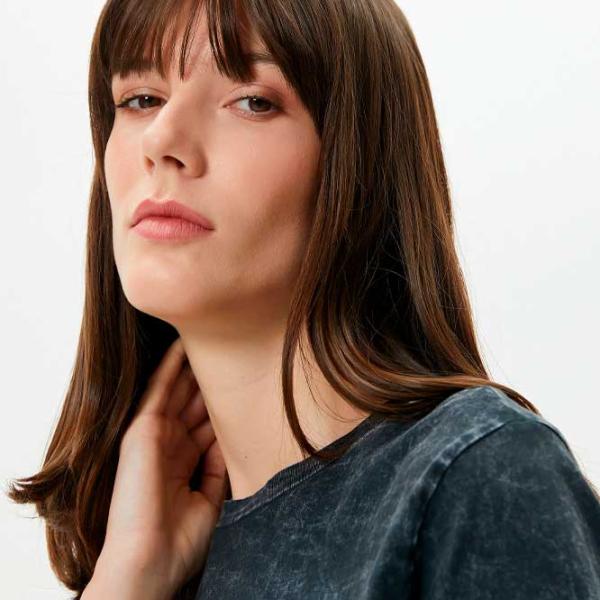 Футболка для женщин Koton 4SAK50125EK 100% хлопок/ Антрацит photo 2