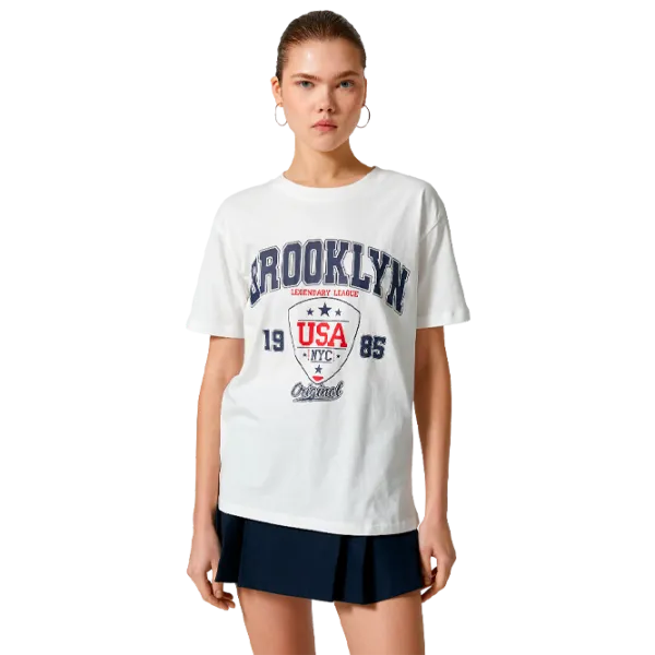 Tricou pentru femei Koton 4SAL10159IK 100% bumbac/ White photo 1