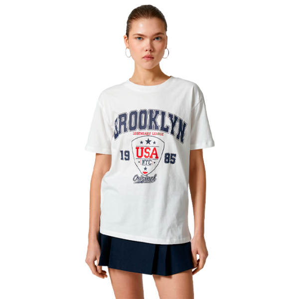 Tricou pentru femei Koton 4SAL10159IK 100% bumbac/ White photo 1