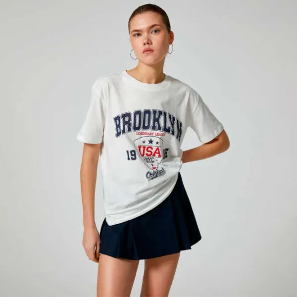 Tricou pentru femei Koton 4SAL10159IK 100% bumbac/ White photo 2