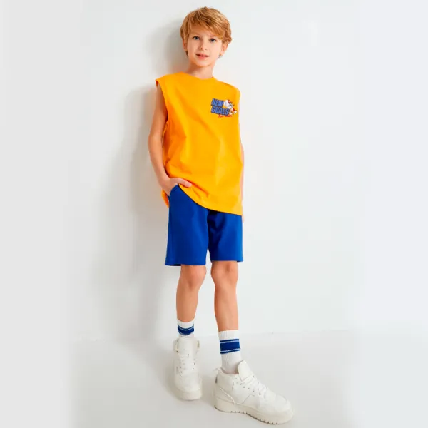 Pantaloni scurți pentru băieți Koton 4SKB40010TK Blue photo 5 Pantaloni scurți pentru băieți Koton 4SKB40010TK Blue photo 5