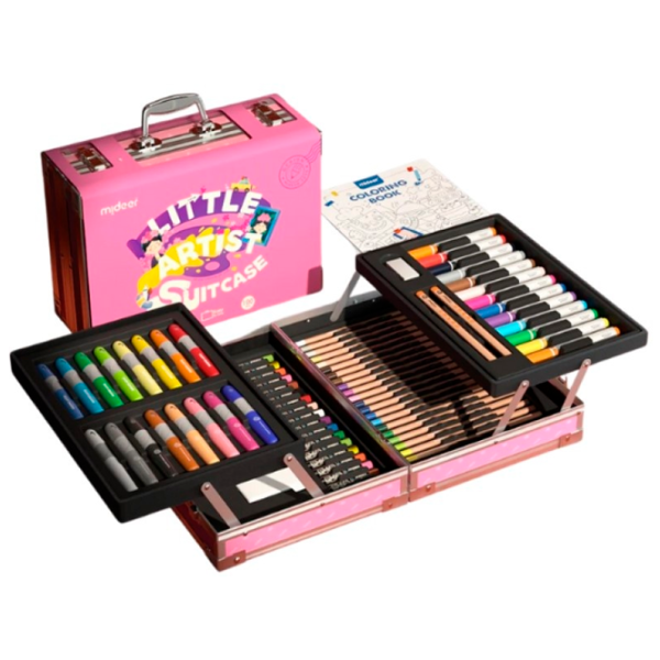Set de creație Mideer Little Artist Suitcase MD6218 Multicolor Pink photo 2