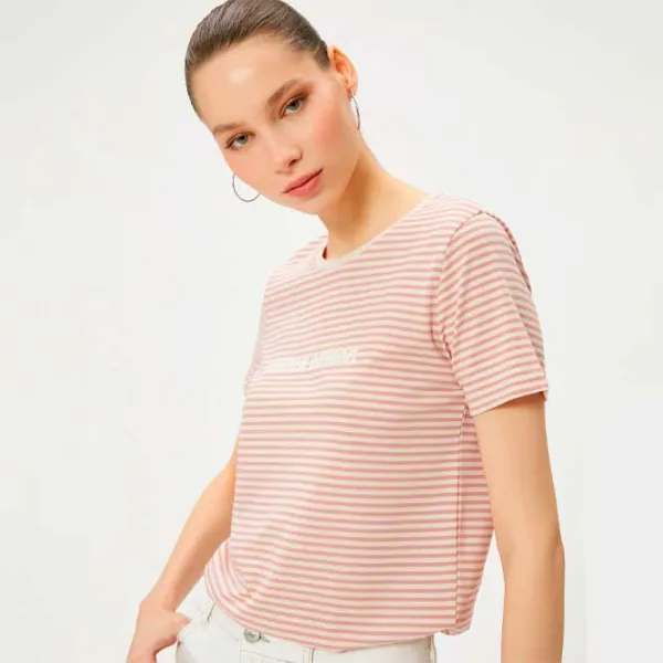 Футболка для женщин Koton 4SAL10164IK 44% полиэстер/ Розовый photo 2