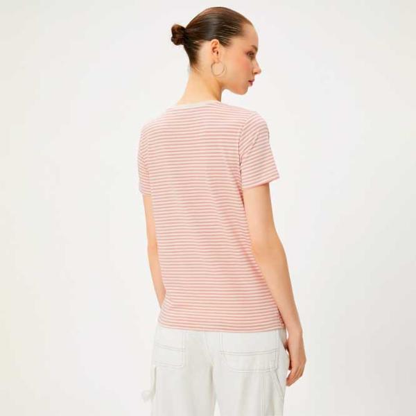 Футболка для женщин Koton 4SAL10164IK 44% полиэстер/ Розовый photo 4