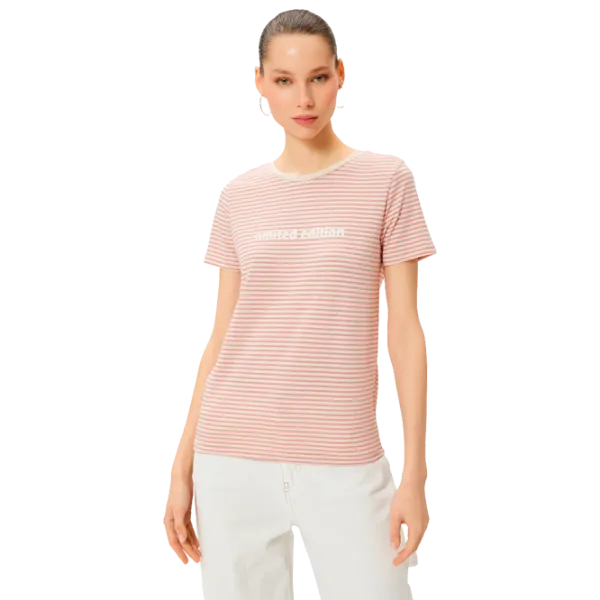 Футболка для женщин Koton 4SAL10164IK 44% полиэстер/ Розовый photo 1