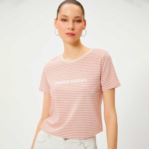 Футболка для женщин Koton 4SAL10164IK 44% полиэстер/ Розовый photo 3