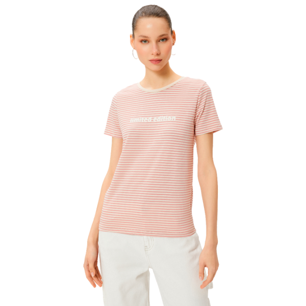 Футболка для женщин Koton 4SAL10164IK 44% полиэстер/ Розовый photo 1