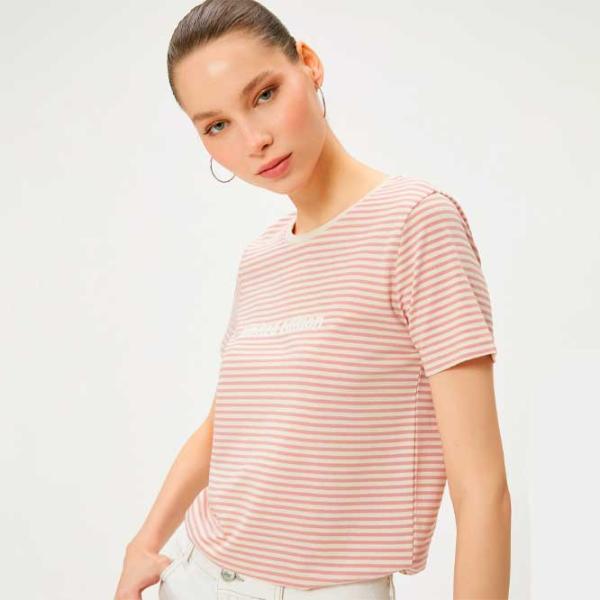 Футболка для женщин Koton 4SAL10164IK 44% полиэстер/ Розовый photo 2