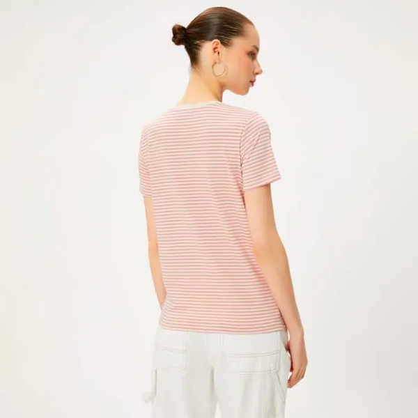 Футболка для женщин Koton 4SAL10164IK 44% полиэстер/ Розовый photo 4