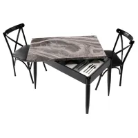 Masă de bucătărie extensibilă Necoline DOLUNAY PAL/ Black