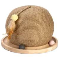 Когтеточка для кошек Beeztees Play Globe Напольная/ Бежевый