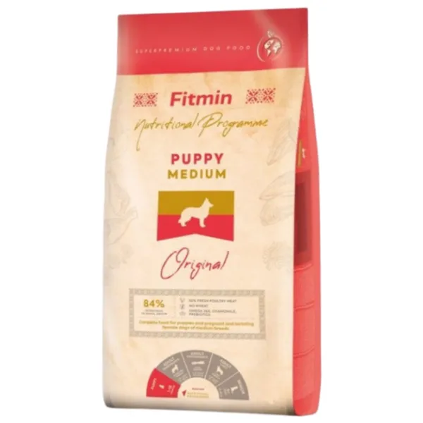 Hrană pentru câini uscată Fitmin Puppy Medium 2.5 kg/ Găină photo 1 Hrană pentru câini uscată Fitmin Puppy Medium 2.5 kg/ Găină photo 1