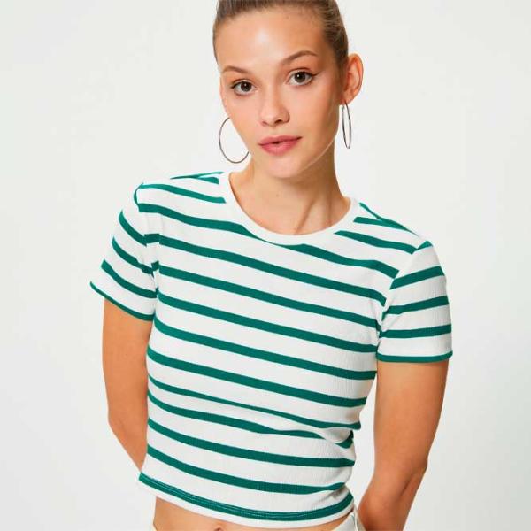 Футболка для женщин Koton 4SAL10063IK 35% вискоза/ Зелёный photo 3