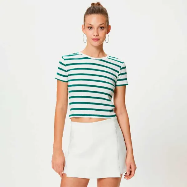 Футболка для женщин Koton 4SAL10063IK 35% вискоза/ Зелёный photo 5