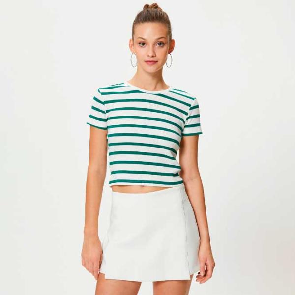 Футболка для женщин Koton 4SAL10063IK 35% вискоза/ Зелёный photo 5