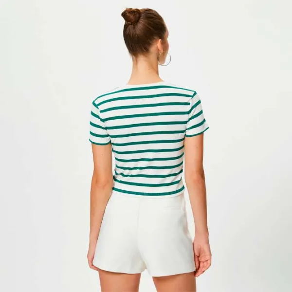 Tricou pentru femei Koton 4SAL10063IK 35% vâscoză/ Green photo 4