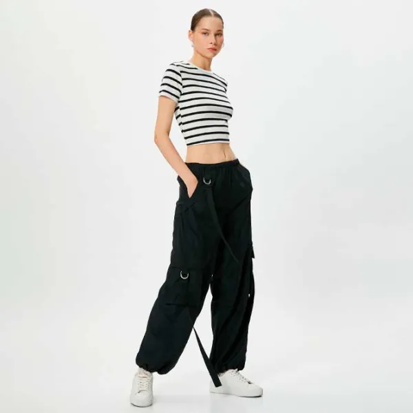 Tricou pentru femei Koton 4SAL10063IK 35% vâscoză/ White photo 3