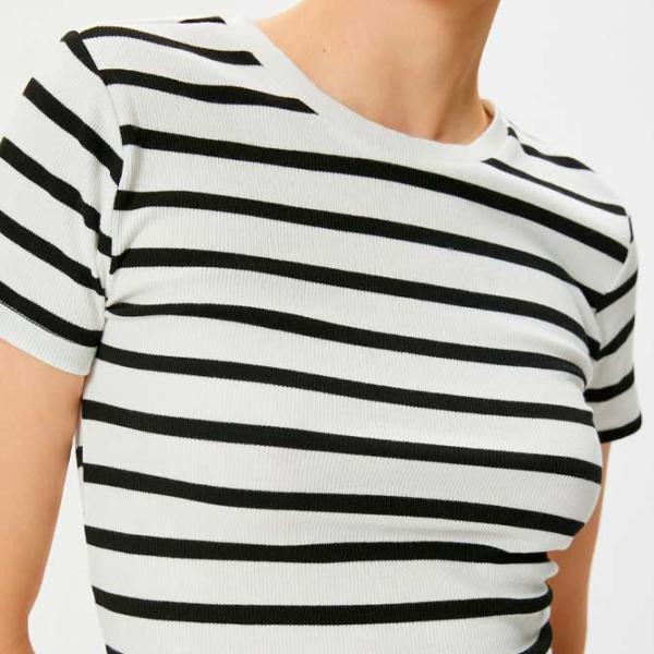 Tricou pentru femei Koton 4SAL10063IK 35% vâscoză/ White photo 5