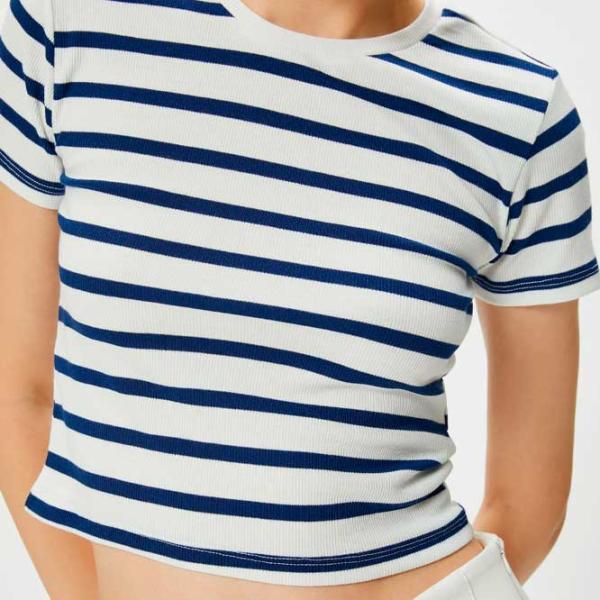 Tricou pentru femei Koton 4SAL10063IK 35% vâscoză/ Navy photo 5