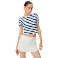 Tricou pentru femei Koton 4SAL10063IK 35% vâscoză/ Navy