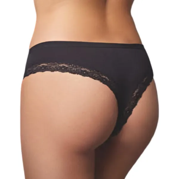 Chiloți pentru femei Milavitsa 265490 102/ Black/ Tanga photo 2