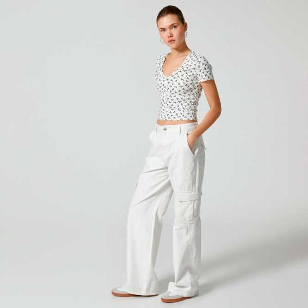 Tricou pentru femei Koton 4SAL10065IK 100% bumbac/ White photo 3