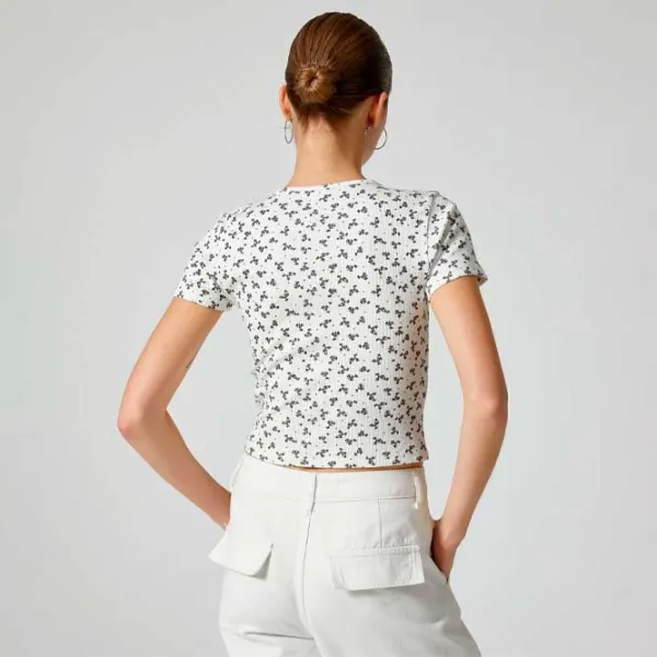 Tricou pentru femei Koton 4SAL10065IK 100% bumbac/ White photo 4