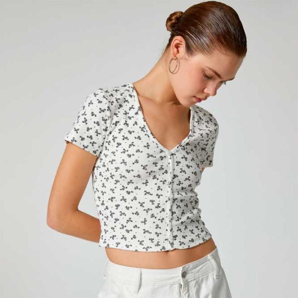 Tricou pentru femei Koton 4SAL10065IK 100% bumbac/ White photo 2