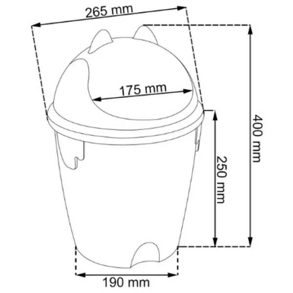 Coș de gunoi Curver Tiger Bin 12 l/ Plastic/ Orange photo 4