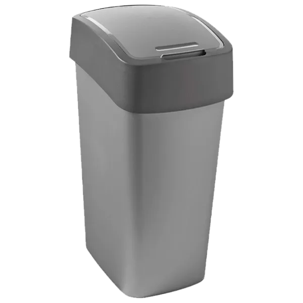 Мусорное ведро Curver Flip Bin 50 л/ Пластик/ Серый photo 1