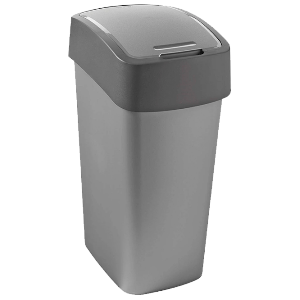 Мусорное ведро Curver Flip Bin 50 л/ Пластик/ Серый photo 1