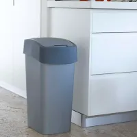 Coș de gunoi Curver Flip Bin 50 l/ Plastic/ Gray photo 4