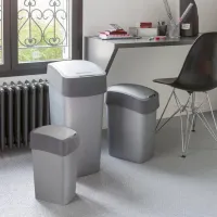 Coș de gunoi Curver Flip Bin 50 l/ Plastic/ Gray photo 5