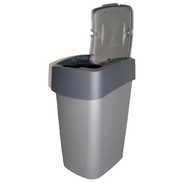 Coș de gunoi Curver Flip Bin 25 l/ Plastic/ Gray photo 2