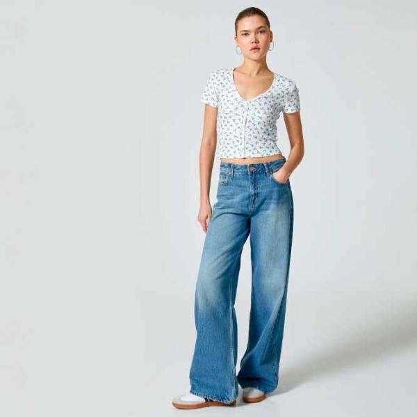 Tricou pentru femei Koton 4SAL10064IK 98% bumbac, 2% elastan/ White photo 3