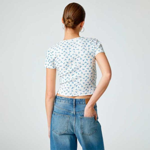 Tricou pentru femei Koton 4SAL10064IK 98% bumbac, 2% elastan/ White photo 4